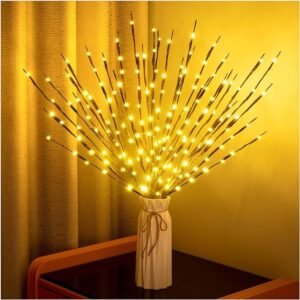 Warm Yellow Willow Lights, 30 Inch 20 LED Decorative Lights