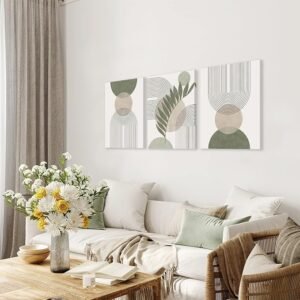 Sage Green Boho Wall Art Set of 3