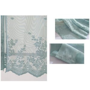 Modern Jacquard Lace Window Curtain Valance Lace Hem Coffee Short Curtain For Kitchen Cabinet Door Bedroom