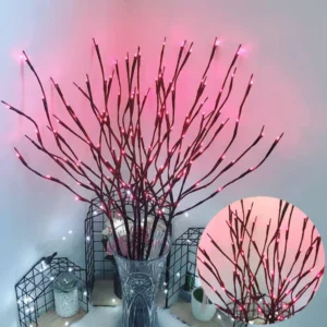 20 LED Tree Branch Led Fairy Lights, Battery Powered Decor Decorative Lights