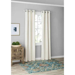 Textured Solid Blackout Grommet Curtain Panel Pair, Set of 2